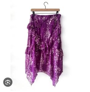 URBAN OUTFITTERS Floral Purple Women's Skirt Size L New